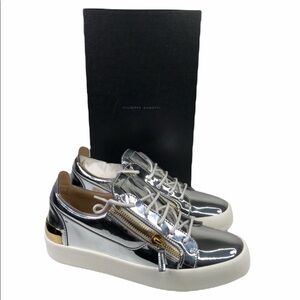 GIUSEPPE Zanotti Men's Argento Side Zip Sneaker